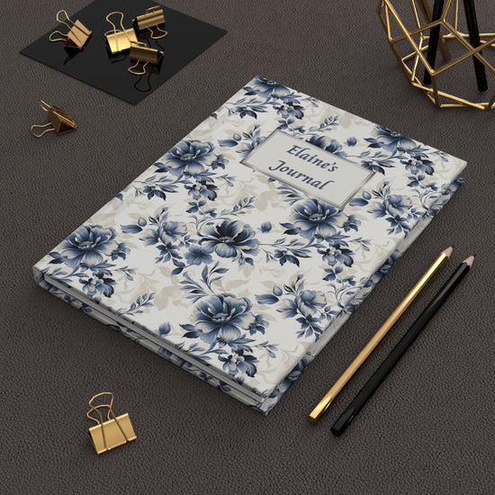 Floral Hardcover Journal, Elegant Note-taking Notebook, Daily Planner, Scrapbook, Gift for Writers, Students, Floral Design
