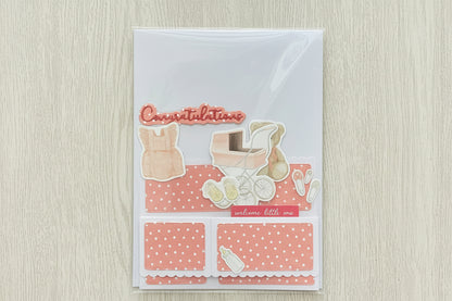 Handmade 3D Pop-Up Baby Card | Gift Card Holder