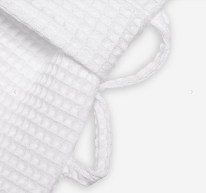 Personalized Waffle Weave Robe | White Embroidered Kimono Robe | Lightweight Cotton Spa Robe Gift