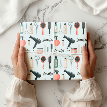 Personalized Hairdresser Wrapping Paper