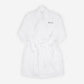 Personalized Waffle Weave Robe | White Embroidered Kimono Robe | Lightweight Cotton Spa Robe Gift