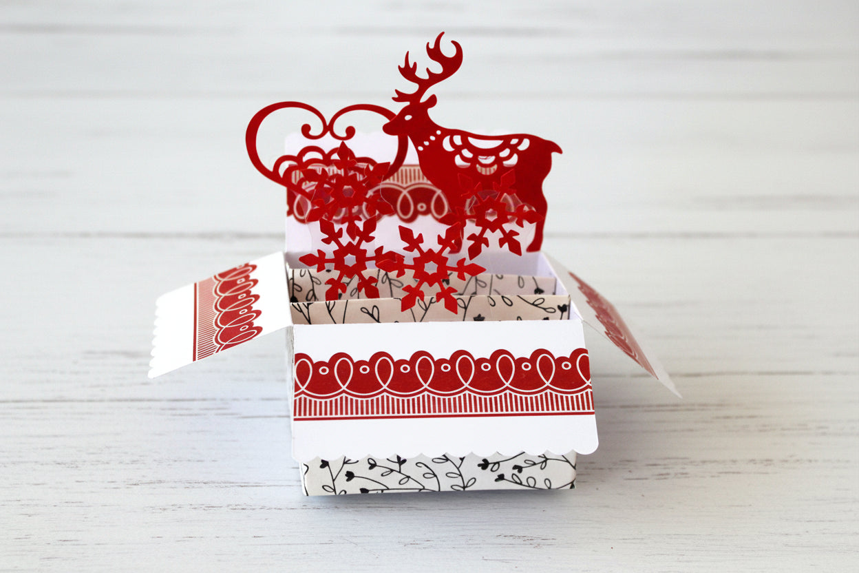 Handmade 3D Pop-Up Christmas Card | One of a Kind