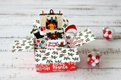 Handmade 3D Pop-Up Christmas Card | One of a Kind