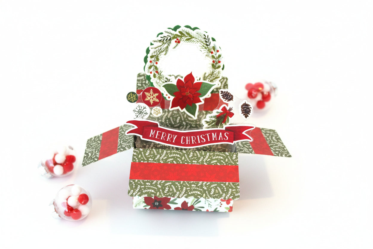 Handmade 3D Pop-Up Christmas Card | Gift Card Holder