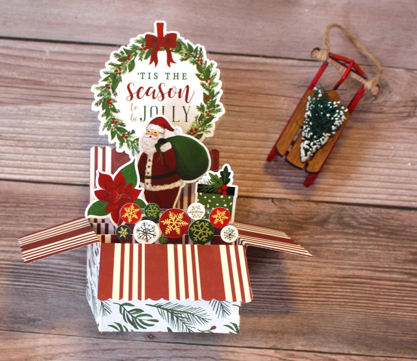 Handmade 3D Pop-Up Christmas Card | Gift Card Holder