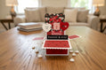 Valentine's Day card with heart designs and text on a white background