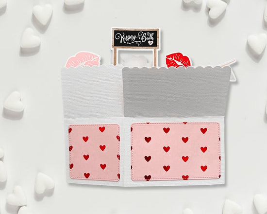 Card with heart pattern on a white background