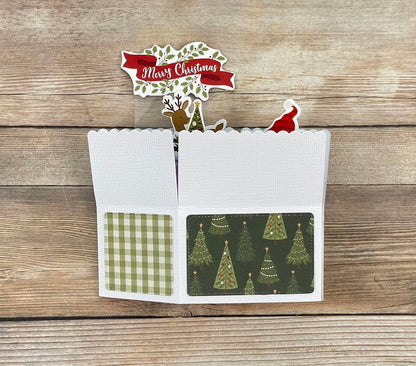 Handmade 3D Pop-Up Christmas Card | One of a Kind