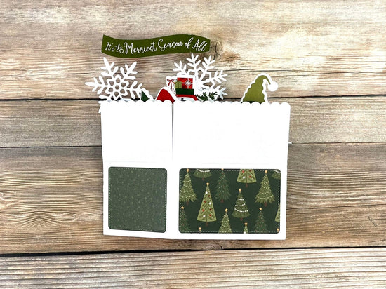 Tarjeta de Navidad 3D pop-up hecha a mano | Portatarjetas de regalo