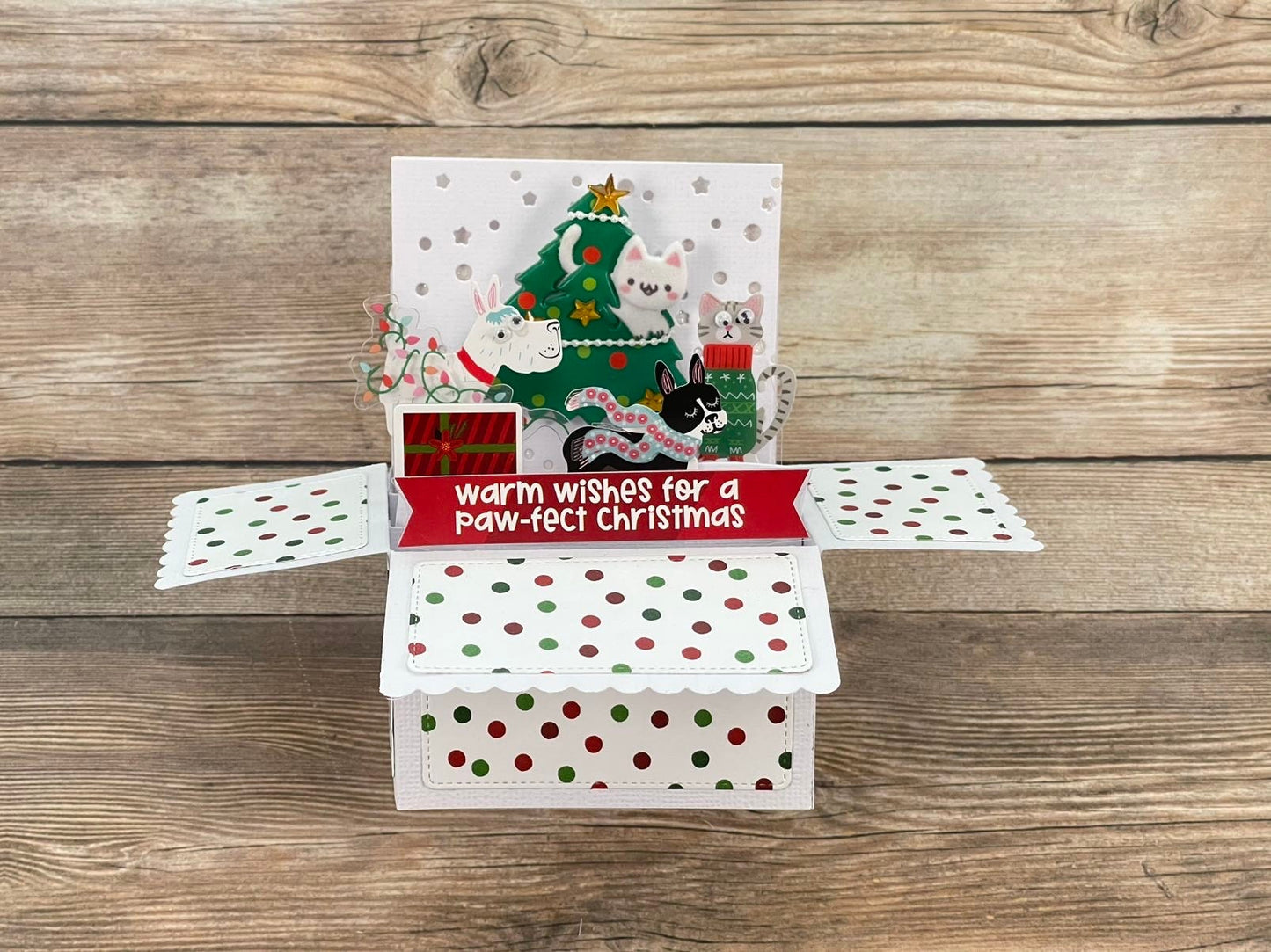Handmade 3D Pop-Up Christmas Card | One of a Kind