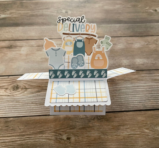 Handmade 3D Pop-Up Baby Card Card | One of a Kind