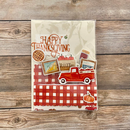 Handmade 3D Pop-Up Thanksgiving Card | One of a Kind