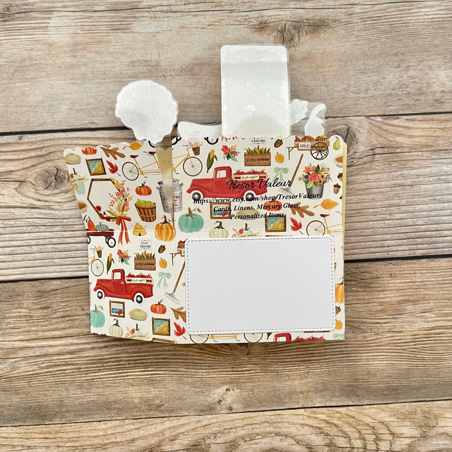 Back of Thanksgiving pop-up card
