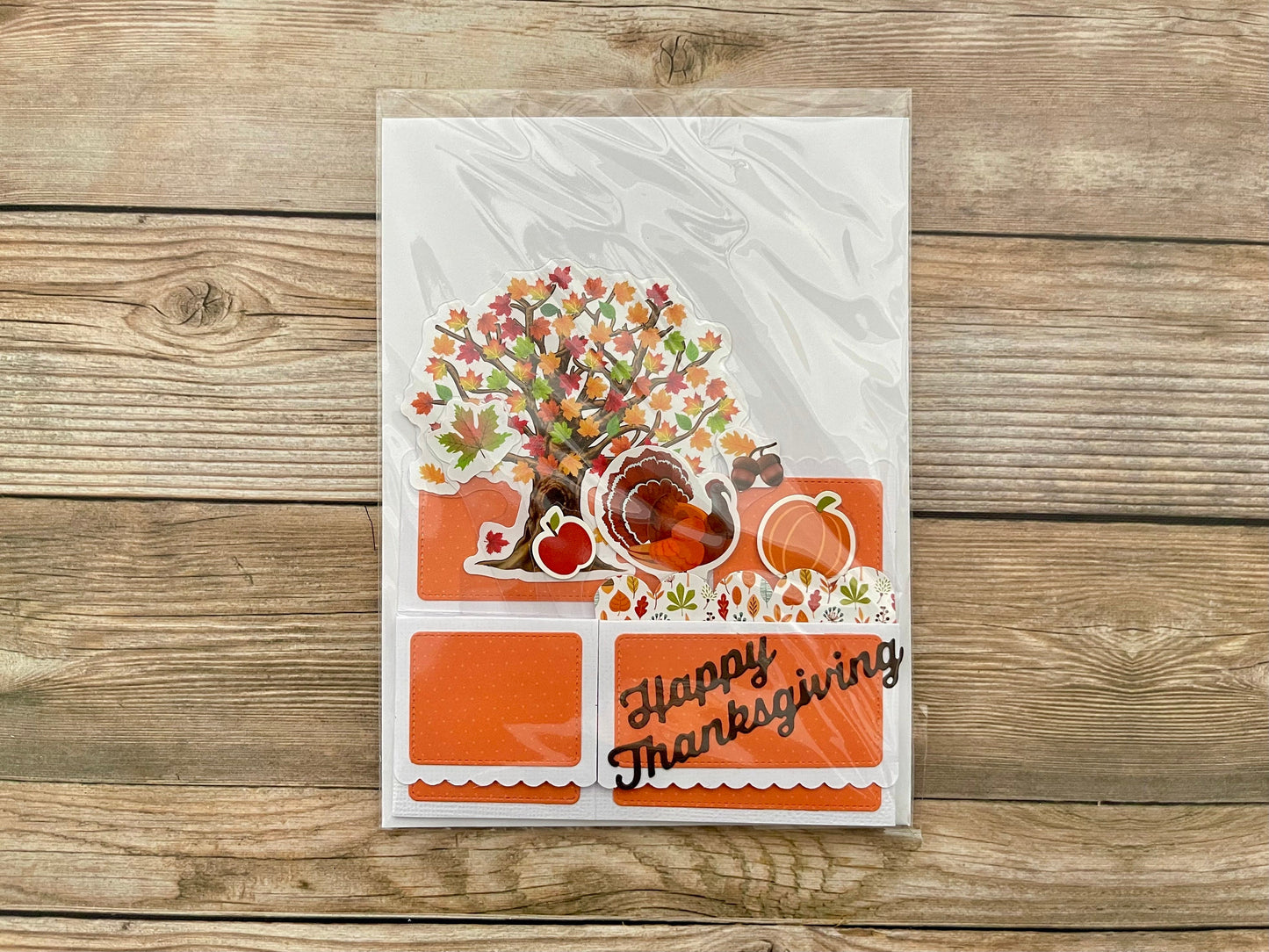 Handmade 3D Pop-Up Thanksgiving Card | One of a Kind