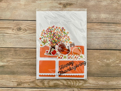 Handmade 3D Pop-Up Thanksgiving Card | One of a Kind